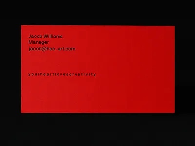 hec art gallery | Brand Identity aesthetics business card design flat hec art identity logo minimal red simple slogan stationery