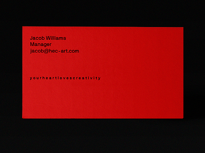 hec art gallery | Brand Identity aesthetics business card design flat hec art identity logo minimal red simple slogan stationery