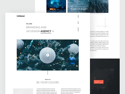 Studio Landing Page Exploration design flat grid menu navigation portfolio print site typography ui web