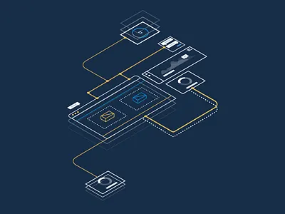 Connected Interfaces illustration interface ui web