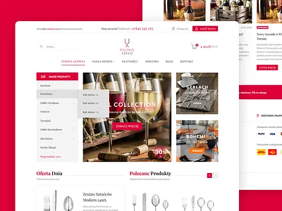 Polskie Szkło - PrestaShop Theme banners cart collection design polish polskie prestashop red redesign szklo theme wine