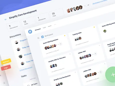 Proojo add detail discussion grid people proojo task ui ux workspace