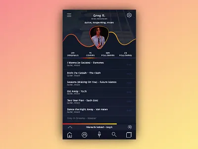 User Profile - Daily UI Challenge: 006 app dailyui006 debut design graphic icon illustration illustrator landing signin ui web