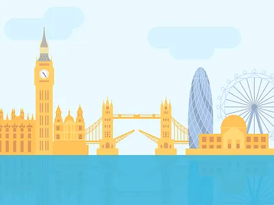 London big ben building flat house illustration london vector