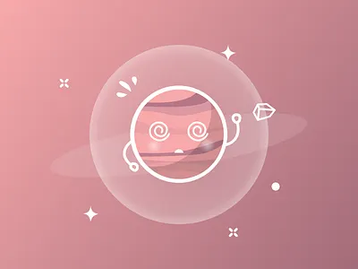 Illustration ・ Venus design emoji illustration planet space ui venus