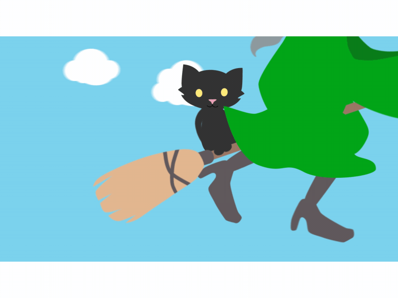 Witch's Cat - Amazing Iggles Childrens Book Animation after effects animation cat childrens book explainer flat design illustration mograph motion design vector witch