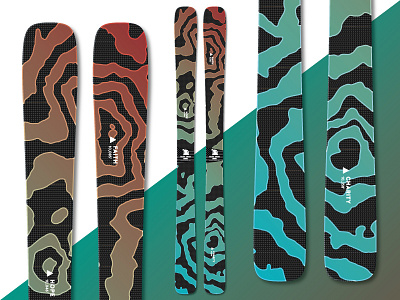 3 Sisters - Custom Skis map skis snow topographic