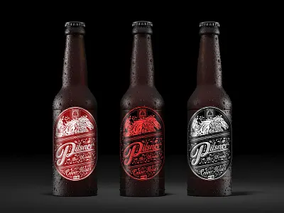 Craft beer #6 beer black white bottle craft horses label pattern pilsner plant