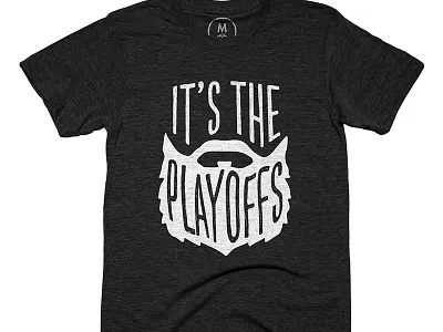 Grow 'em out beard graphic tee hockey illustration nhl playoffs shirt type