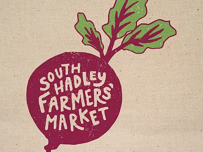 South Hadley Farmers' Market Rebrand beet branding design farm farmers market hand lettering lettering logo market produce rebrand vegetables