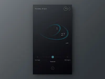 Orbit clock clean clock minimal ui ux