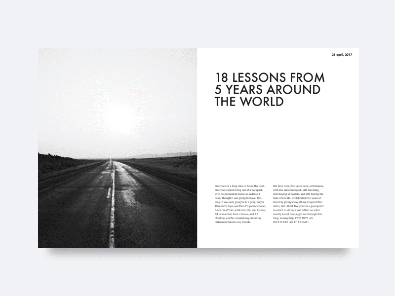 Hobo magazine animation blog clean interaction lifestyle magazine responsive typography web design