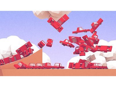 Car Wreck 3d c4d car cars chaos collision dynamics mess model render vehicle wreck