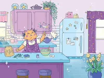 Dark Magic cat character character design color design digital illustration illustrator magic photoshop witch