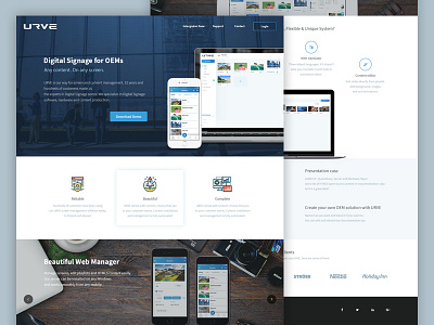 URVE Landing Page clean corporate design flat landing minimal page ui ux web webdesign website