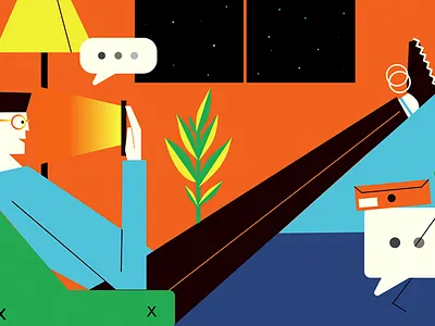 Conversational Commerce character chatbot commerce conversational illustration messenger minimal ui ux