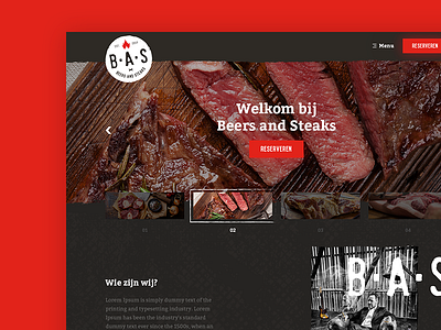 Steakhouse homepage butcher clean fresh homepage meat steakhouse vintage webdesign