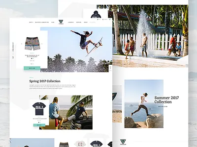 VISSLA Redesign Concept – Lookbook animation concept lookbook parallax redesign shop slider surf ui ux vissla web design