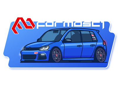 Golf R Mk6 sticker ai car golf vw