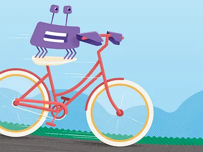 Circle wallpaper: April 2017 april bicycle bike circle crab design dutch style illustration phone ride spring wallpaper