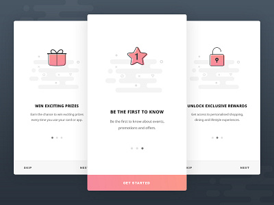 Loyalty Onboarding app clean flat ios loyalty minimal mobile onboarding ui ux walkthrough