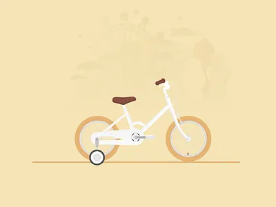 Kids' Bike bicycle bike flat illustration kids tokyobike vector