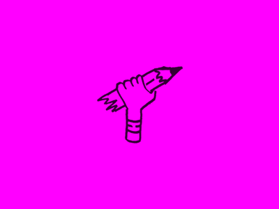 Pencil & Hand Sketch broken illustration new pencil punk purple
