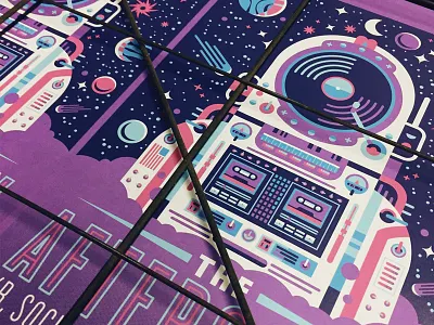 The Afterglow Continued astronaut dj hip hop illustration music record space