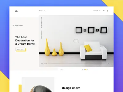 Commerce ecommerce furniture landing ui web webdesign website
