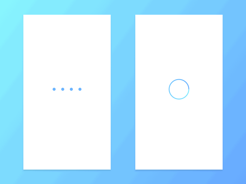 Loading Screens with AnimateMate animated animation app blue design gradient loader loading minimal transition ui waiting