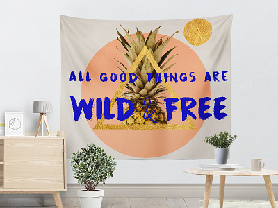 Wild Free coachella festival fusionfestival glastonbury redbubble roskilde summer sziget tomorrowland tropical wallart walltapestry