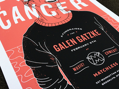 F*CK CANCER cancer line person poster print texture typography