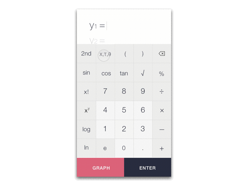Daily UI #004 - Calculator animation calculator dailyui flow graph graphing calculator ios phone ui uidesign ux