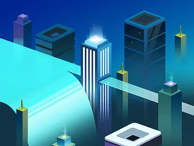 illustration WIP buildings city future illustration
