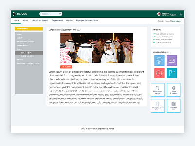 Intranet Portal Article Page app dashboard flat interface intranet portal ui ux web