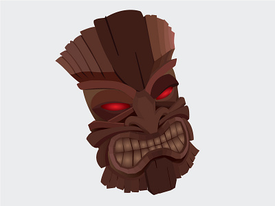 Random Illustration african faces illustration tiki tribal