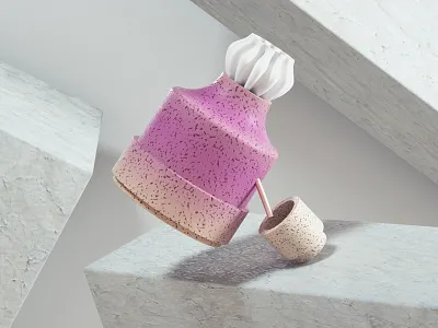 Coffee Series 3d c4d ceramic clay coffee concrete filter gradient octane pour over