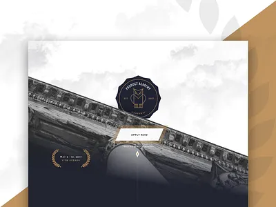 Product Academy Landing announcement branding conference event landing website