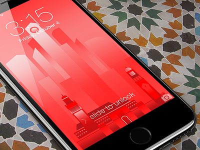 Casablanca - Free smartphone Wallpaper capitol casablanca city gradient islamic landscape morocco red skyscraper urban wallpaper