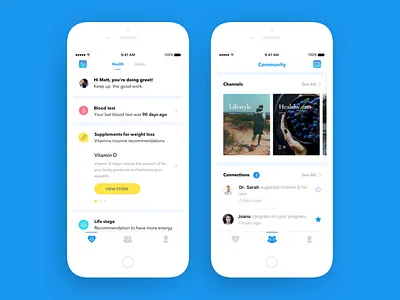 Health App app development health interaction interface design ios life lifestyle mobile mobile design ui ux