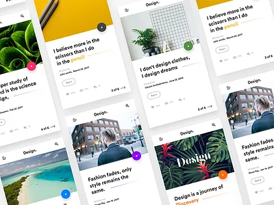 Split fold design for mobile blog cards design flower landing page minimal mobile presentation shapes split fold uidesign webdesign