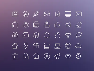 iOS Edge | Free Icon Set! icon set iconography icons ios line ui ux web