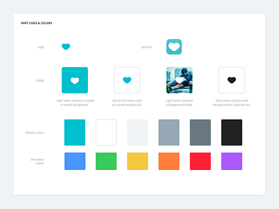 Hart logo usage and colors branding guidelines logo type typography web design