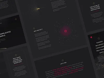 Poly Landing Page ai dark design geometric home page homepage landing page poly ui ux webdesign