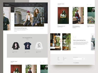 Carhartt — Homepage Refresh carhartt clean gallery header layout minimal navigation responsive slider typography website