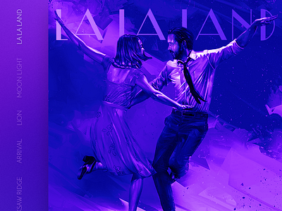 La La Land cinema dark design gradient la la land minimal minimalist movie ui ux website