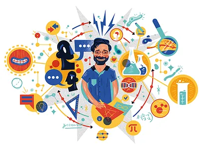 Garrett Mitchner biology college illustration learning linguistics math professor science teaching