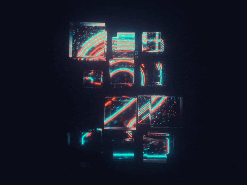 2 2 3d animation c4d cinema 4d cubes loop particles render type