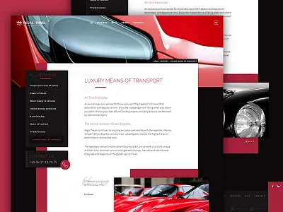 Luxury transportation page car interface layout luxury transportation travel ui user interface web web design webdesign website
