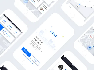 CICLO - Discover your city by bike bicycle gps illustration ios landscape product sketch transportation uiux user interface